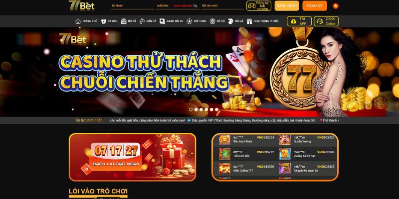 77bet gây ấn tượng với giao diện rất đẹp mắt